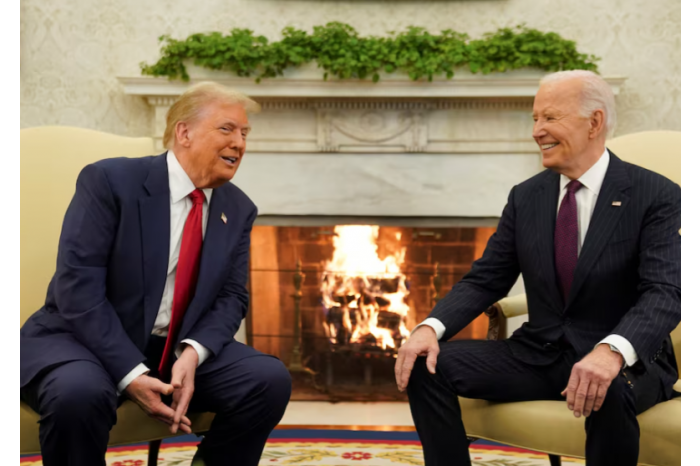 SUA // Trump şi Biden au discutat despre Ucraina şi Orientul Mijlociu în cadrul unei întrevederi „cordiale” la Casa Albă