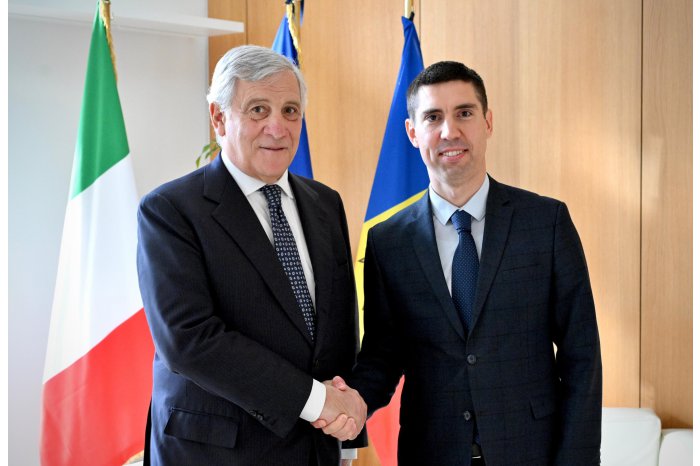 Mihai Popșoi în discuții cu omologul său italian, Antonio Tajani: „Italia și-a reafirmat disponibilitatea de a furniza expertiză în parcursul european al țării”